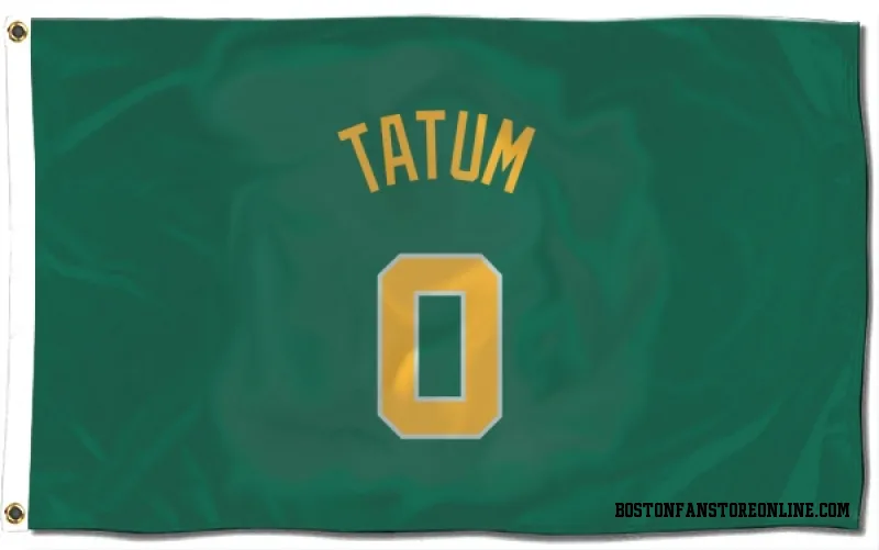 Jayson Tatum Youth Green Boston Celtics Kelly Backer Long Sleeve T